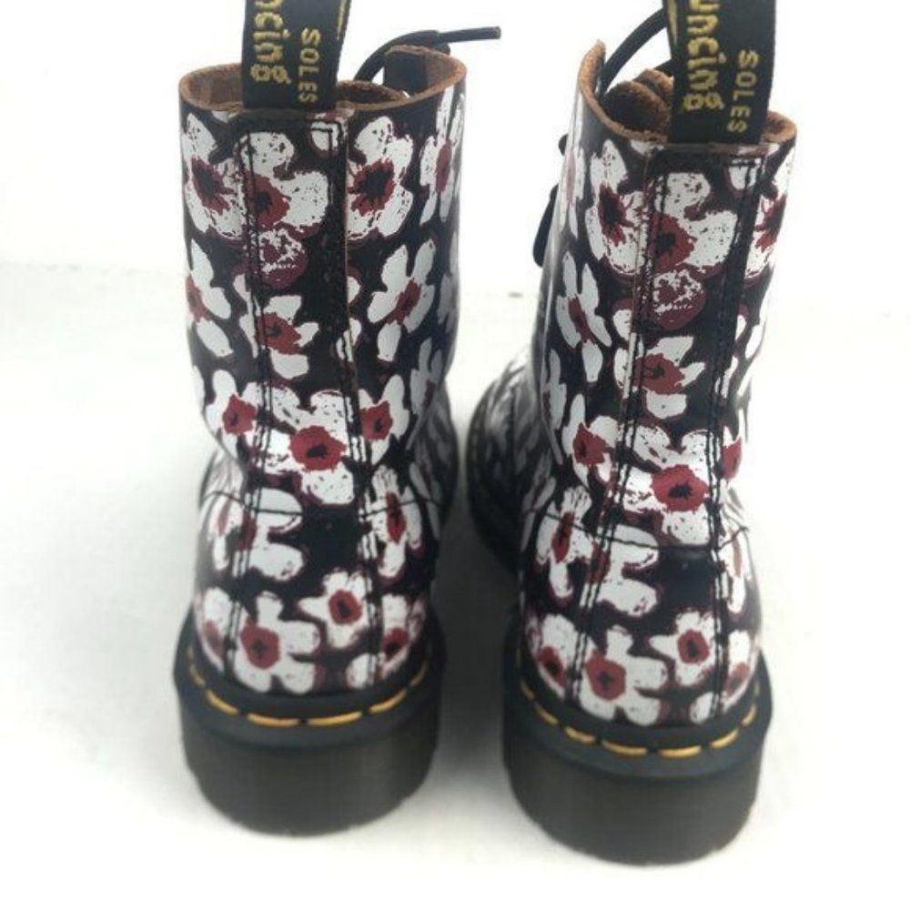 Dr. Martens Smooth Leather 1460 Pascal Floral Boots - Picture 5 of 13